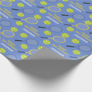 Tennis Ball Sportspiele Geburtsname Geschenkpapier