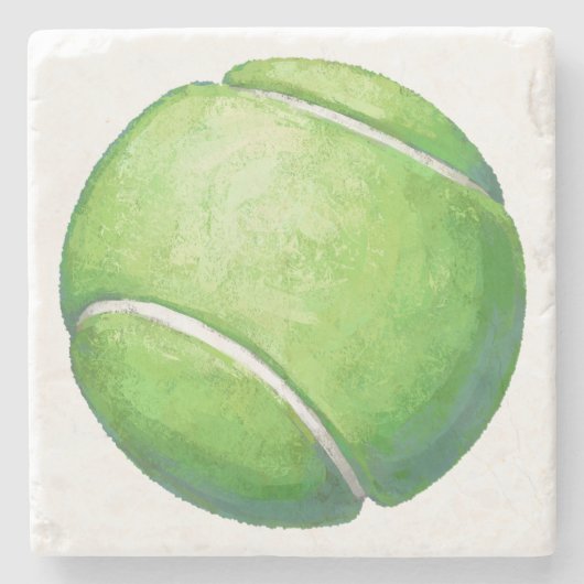 Tennis Ball Steinuntersetzer (Vorderseite)