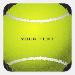 Tennis-Ball-Sticker Quadratischer Aufkleber