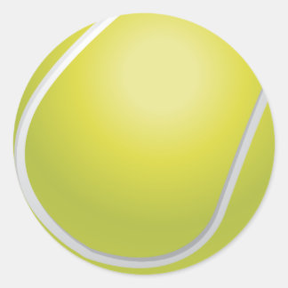 Tennis-Ball-Sticker Runder Aufkleber