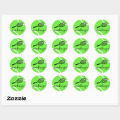 Tennis Ball Stickers Grüner Personalisierter Name (Blatt)
