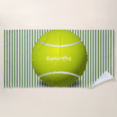 Tennis Ball Streifen Design Badetuch (Vorderseite)