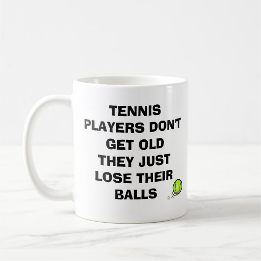 Tennis-Ball-Tasse Kaffeetasse (Links)