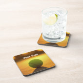 Tennis Ball Tennisplatz personalisieren Getränkeuntersetzer (Rechte Seite)