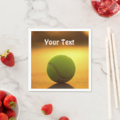 Tennis Ball Tennisplatz personalisieren Serviette (Beispiel)