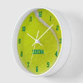 Tennis Ball Textur Personalisierte Wall-Uhr Uhr (Winkel)
