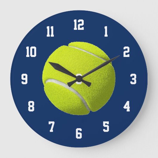 Tennis-Ball-Uhr Große Wanduhr (Vorderseite)