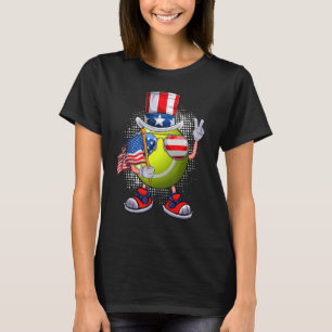 Tennis Ball & Uncle Sam Hat American Flag 4. J T-Shirt