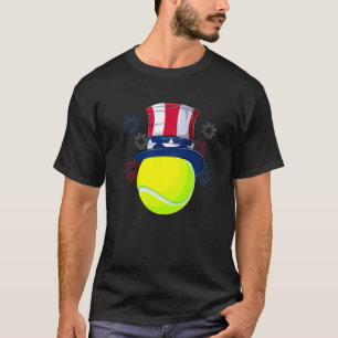 Tennis Ball & Uncle Sam Hat American Flag 4. J T-Shirt