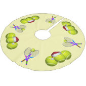 Tennis Ball und Rackets Weihnachten Polyester Weihnachtsbaumdecke (Schrägansicht)