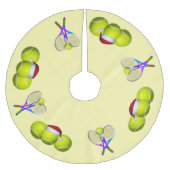 Tennis Ball und Rackets Weihnachten Polyester Weihnachtsbaumdecke (Vorderseite)