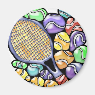Tennis Ball und Racquet Magnet