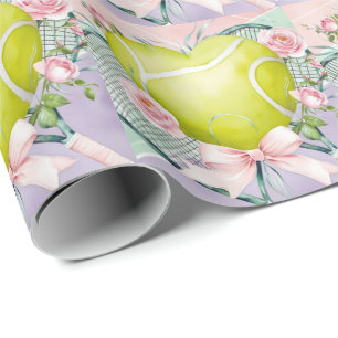 TENNIS-Ball und Schläger Herzform Form für LIEBE Geschenkpapier