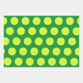 Tennis Ball und Snowflake Schwarz & Grün Weihnacht Geschenkpapier Set (Vorderseite 2)