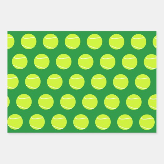 Tennis Ball und Snowflake Schwarz & Grün Weihnacht Geschenkpapier Set (Vorderseite 2)