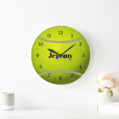 Tennis-Ball-Vorlage Große Wanduhr (Zuhause)