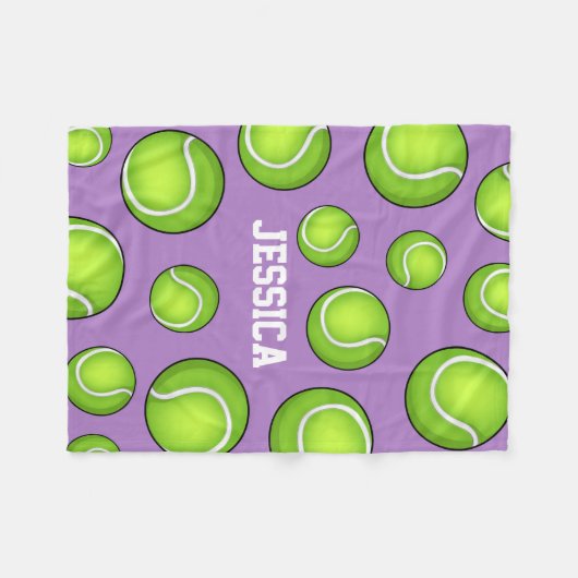 Tennis-Ball weich lila Fleecedecke (Vorderseite (Horizontal))