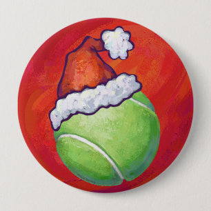 Tennis Ball Weihnachten Button