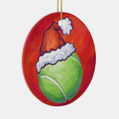 Tennis Ball Weihnachten Keramikornament (Rechts)