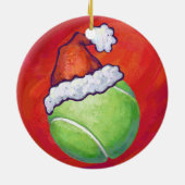 Tennis Ball Weihnachten Keramikornament (Hinten)