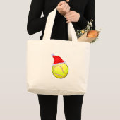 Tennis-Ball (Weihnachtsmannmütze) Jumbo Stoffbeutel (Vorderseite (Produkt))