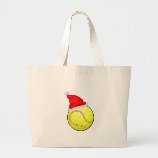 Tennis-Ball (Weihnachtsmannmütze) Jumbo Stoffbeutel (Vorne)