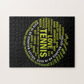 Tennis Ball Word Cloud Cool Tennis Players Puzzle (Horizontal)