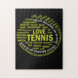 Tennis Ball Word Cloud Cool Tennis Players Puzzle