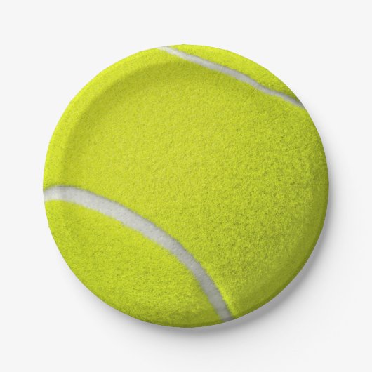 Tennis Ball Yellow Sports Team Pappteller (Vorderseite)