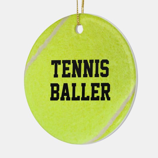 Tennis Baller Keramik Ornament (Links)