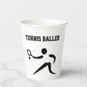 Tennis Baller Pappbecher (Vorderseite)