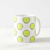 Tennis Balls Nahtloses Muster \ Kaffeetasse (VorderseiteRechts)