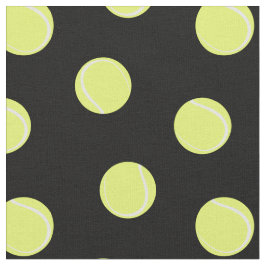 Tennis Balls Pattern auf schwarz Stoff