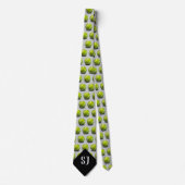 Tennis Balls Pattern | Monogram Sport Krawatte (Vorderseite)