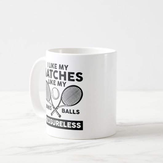 Tennis Balls pressureless Kaffeetasse (Vorderseite Links)