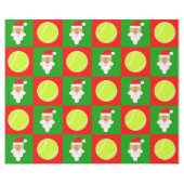 Tennis Balls & Santa Tennis Spieler Weihnachten Geschenkpapier (Flach)