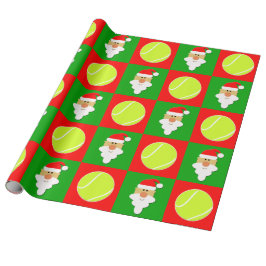 Tennis Balls & Santa Tennis Spieler Weihnachten Geschenkpapier