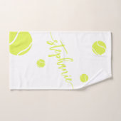 Tennis Balls Script Name Personalisiert Weiß Handtuch (Handtuch)