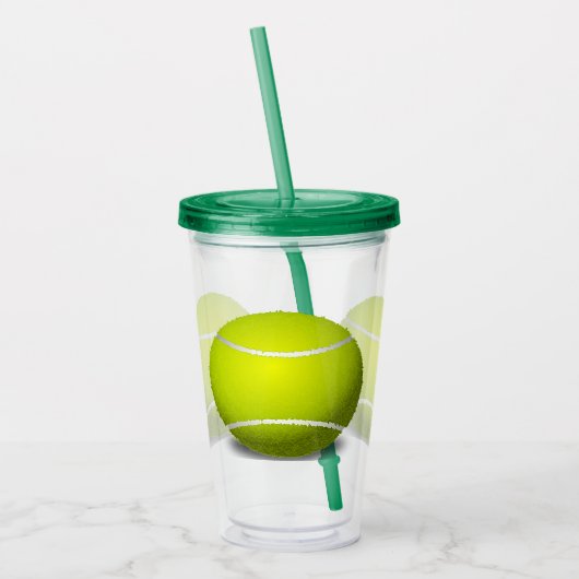 Tennis Balls Sport Akrylic Tumbler Acryltrinkbecher (Links)