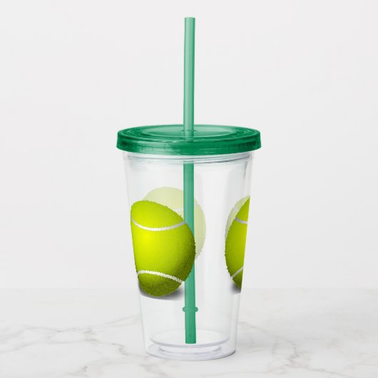 Tennis Balls Sport Akrylic Tumbler Acryltrinkbecher (Vorderseite)