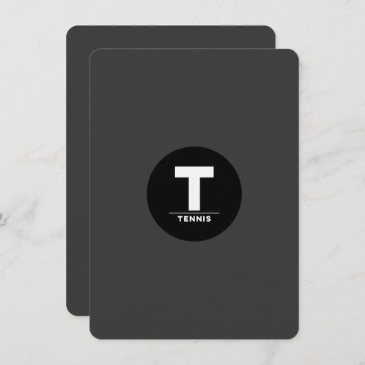 TENNIS Bar Bat Mitzvah Classic Einladungen (Vorne/Hinten)