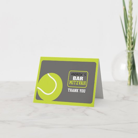 TENNIS Bar Mitzvah Einladung danken Ihnen zu (Vorderseite)