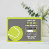 TENNIS Bar Mitzvah Einladung Response Party Karte (Stehend Vorderseite)