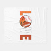 Tennis Basketball Baseball Football Lover Fleecedecke (Vorderseite (Horizontal))