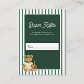 Tennis Bear Baby Dusche Windelwanne Begleitkarte (Vorderseite)