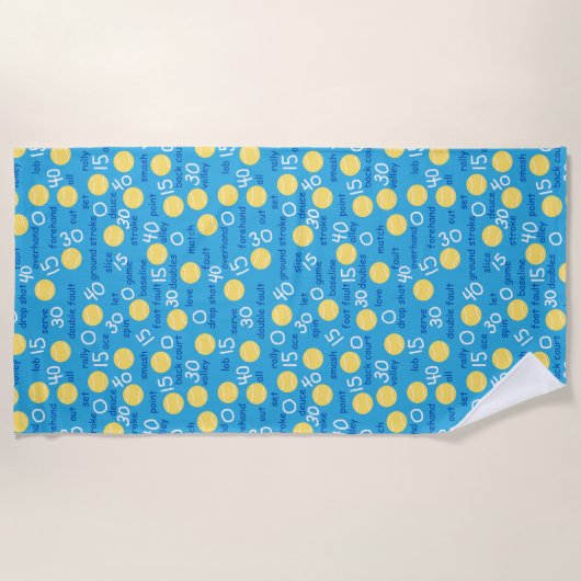 Tennis Bedingungen Strandtuch (Vorderseite)