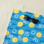 Tennis Bedingungen Strandtuch (Beispiel)