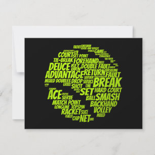 Tennis-Bedingungen Tennisspieler Tennisball spiele Feiertagskarte