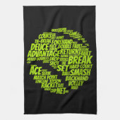 Tennis-Bedingungen Tennisspieler Tennisball spiele Geschirrtuch (Vertikal)