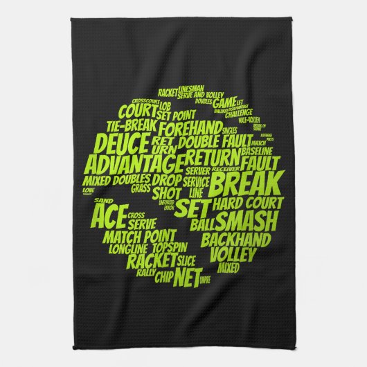 Tennis-Bedingungen Tennisspieler Tennisball spiele Geschirrtuch (Vertikal)